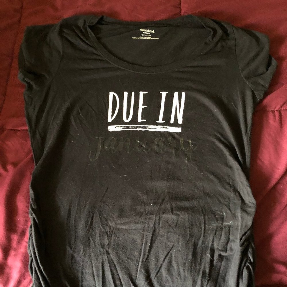 Maternity "Due in January" Tee